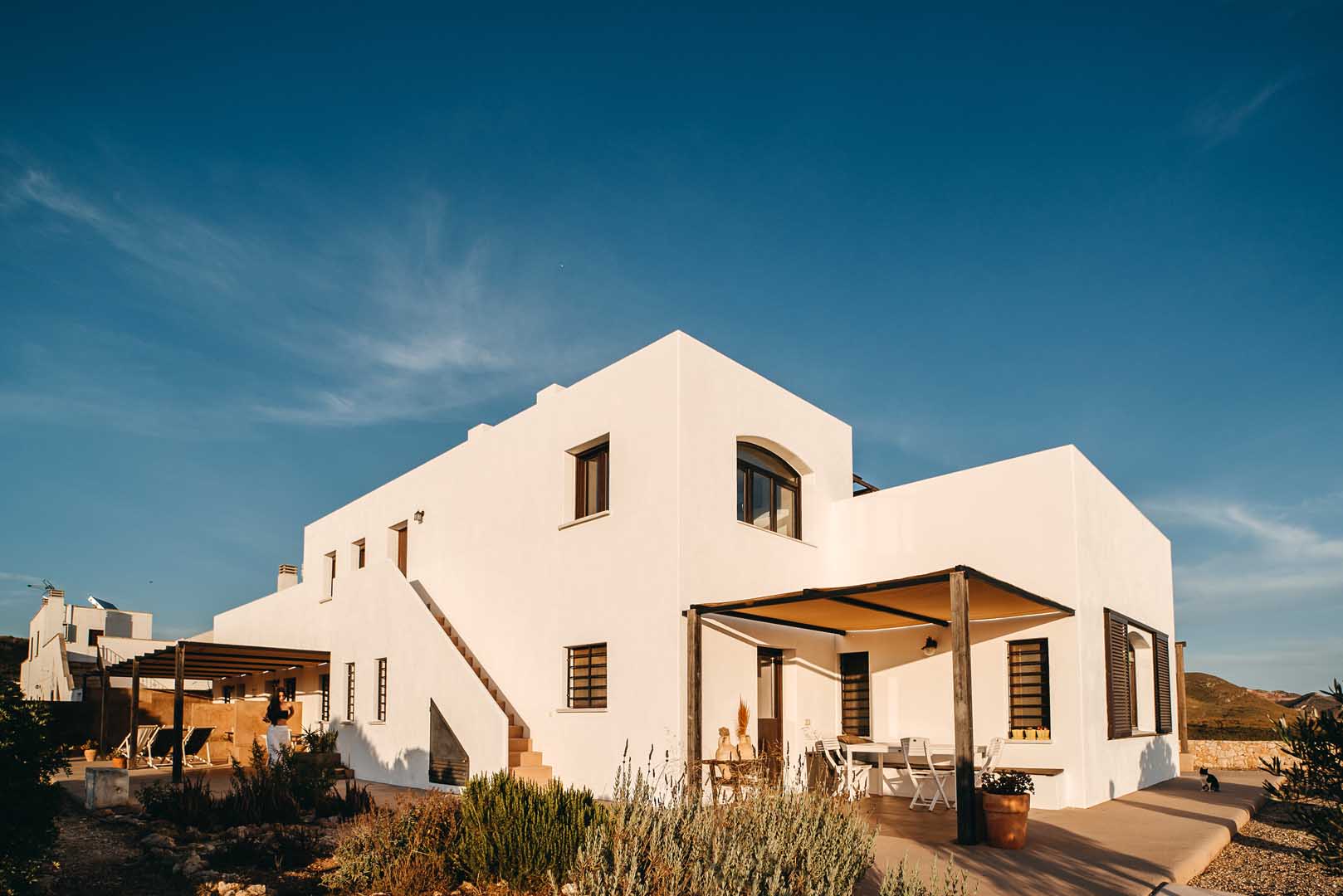 Casa Rural en Cabo de Gata - Casa rual fachada surecológica Cortijo la Tenada fachada oeste